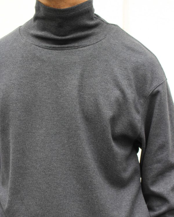 LOUNGE SUEDE HIGH NECK SWEAT