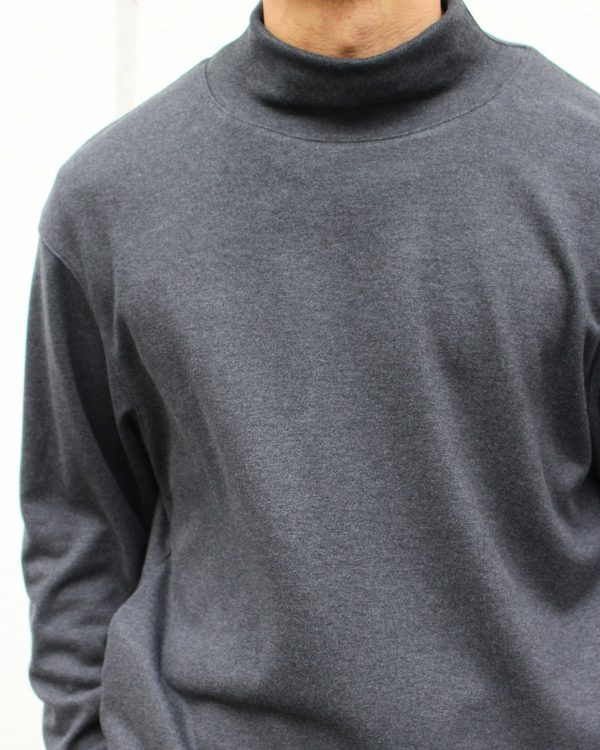 LOUNGE SUEDE HIGH NECK SWEAT