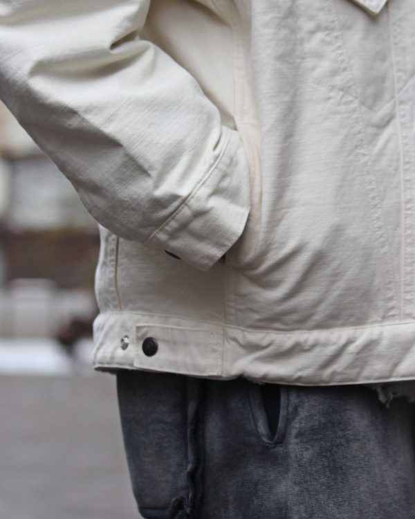 IMPRESTOREのDenim boa jacketスタイル