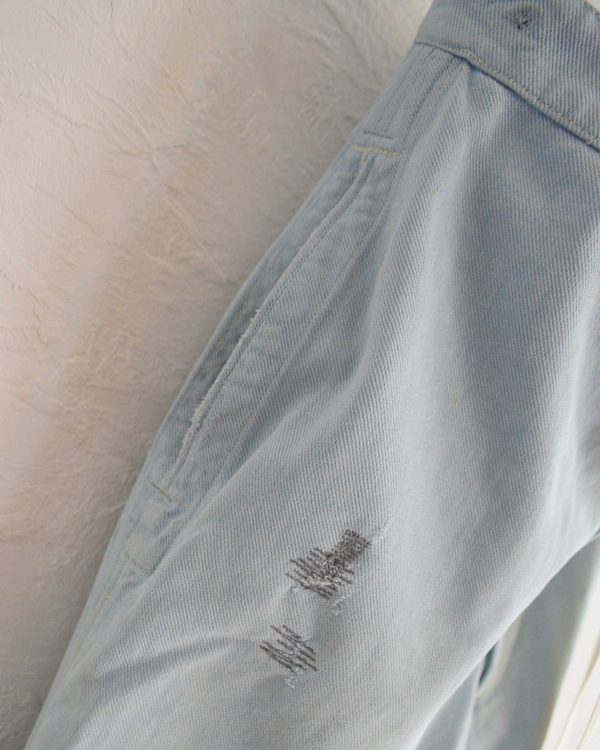 50’s スイス軍 デニムパンツ スーパーブリーチ & リメイク