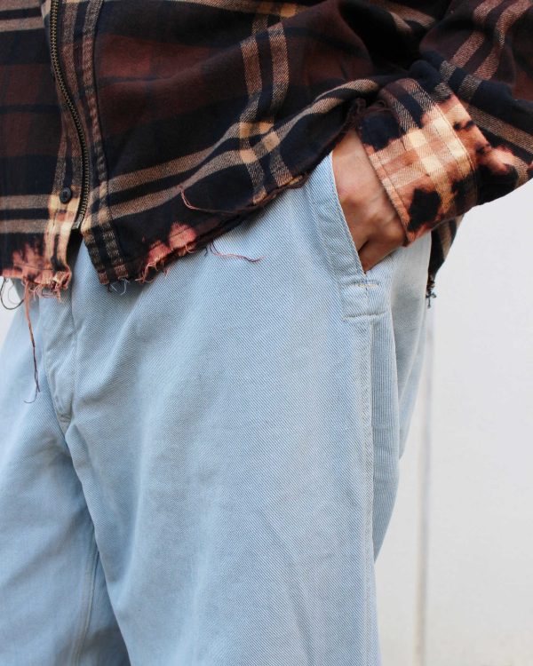 50’s スイス軍 デニムパンツ スーパーブリーチ & リメイク