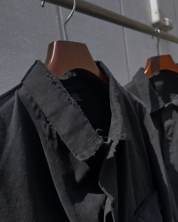 OVER DYED BLACK FRENCH WORK JACKET