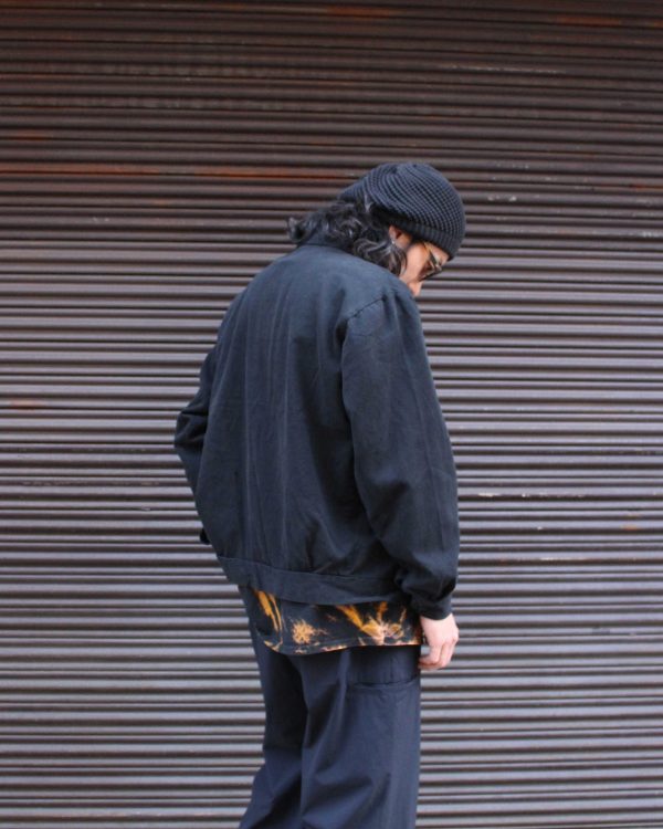 OVER DYED BLACK FRENCH WORK JACKET