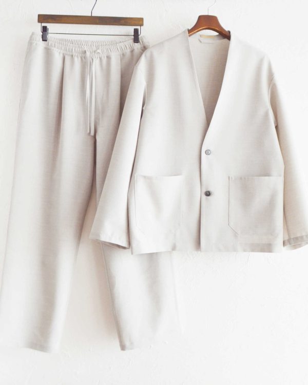 LAMOND “No Collar Shari Jacket & Shari Pants”