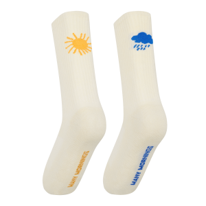 “朝の気分”で選ぶ。左右非対称が楽しいMANY MORNINGSのスポーツソックスが入荷。