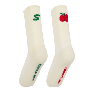 “朝の気分”で選ぶ。左右非対称が楽しいMANY MORNINGSのスポーツソックスが入荷。