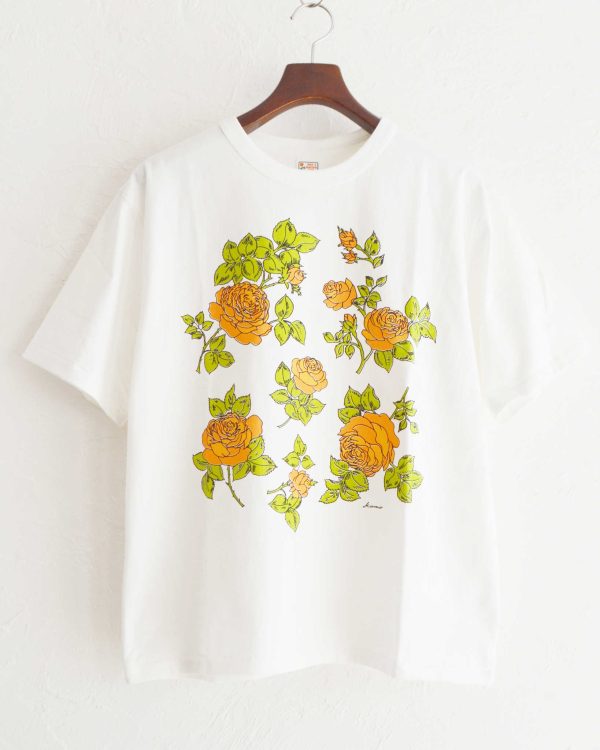 手描きのローズデザインTEE